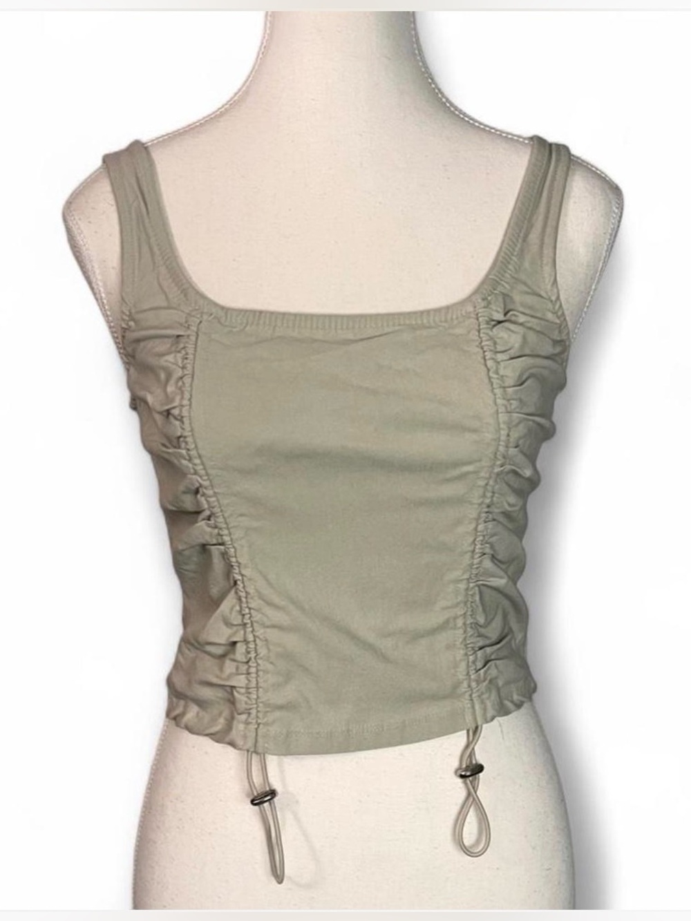 Fashion Nova sage green ruched tank top Size Large